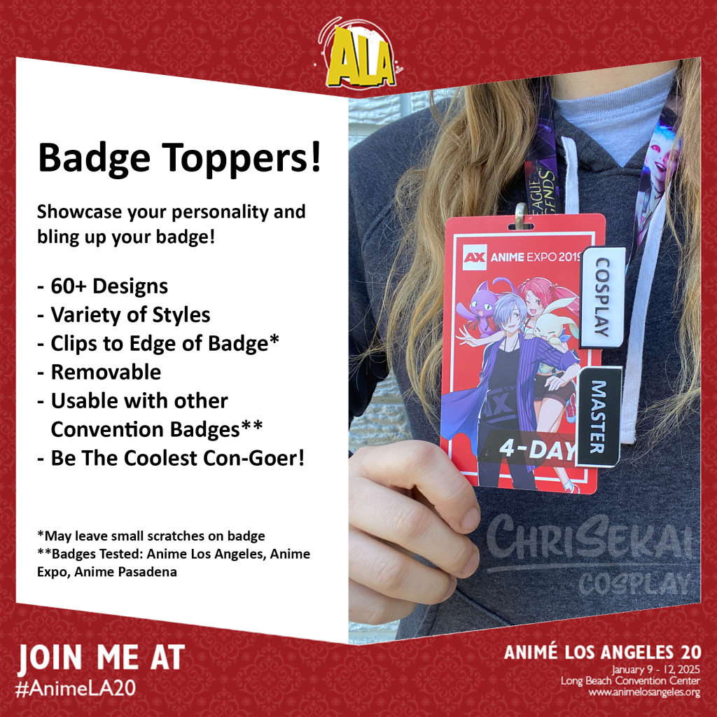 Badge Toppers ALA Anime Los Angeles